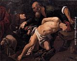 Pedro Alvarez Paintings - The Sacrifice of Isaac by Pedro Orrente